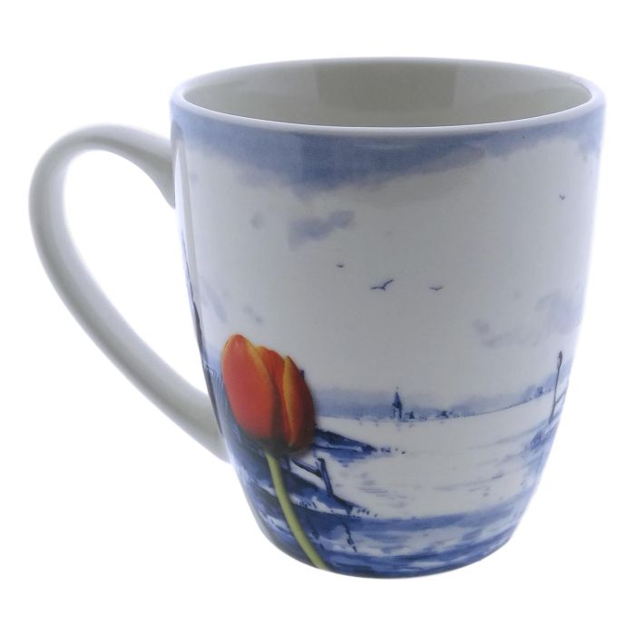 Mok molen met rode tulp, klein