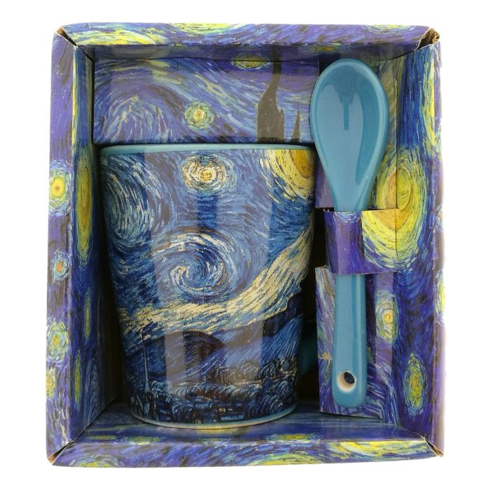 Mok Sterrennacht + Lepel Cadeauverpakking 75ml - Vincent Van Gogh