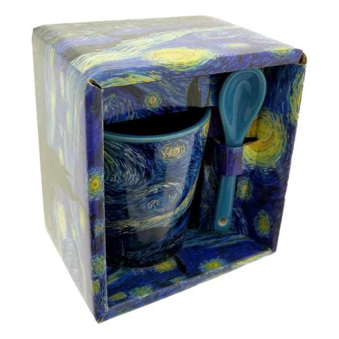 Mok Sterrennacht + Lepel Cadeauverpakking 75ml - Vincent Van Gogh