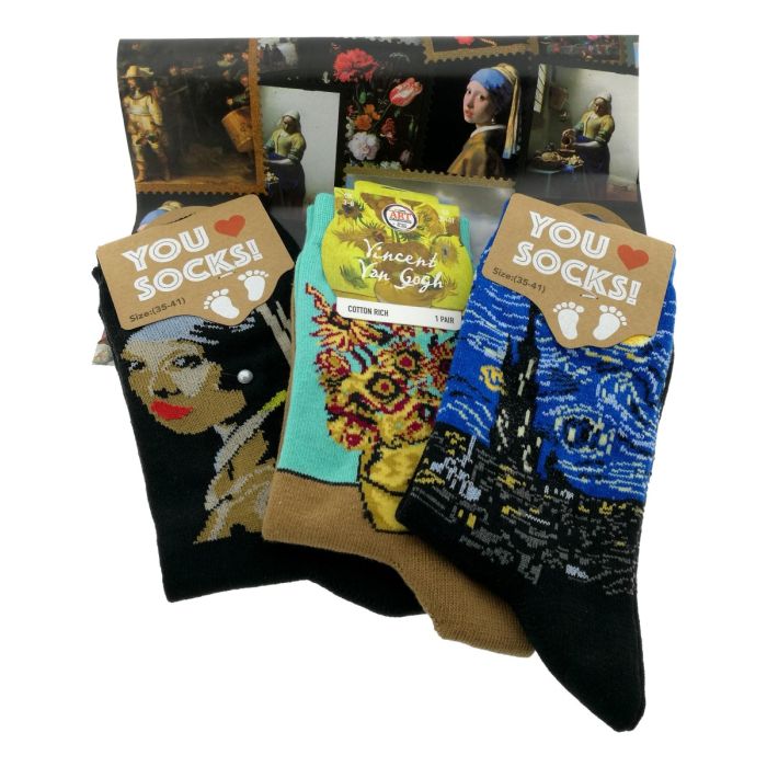 Set of 3 Pairs Museum Socks - Gift - Women 35-41