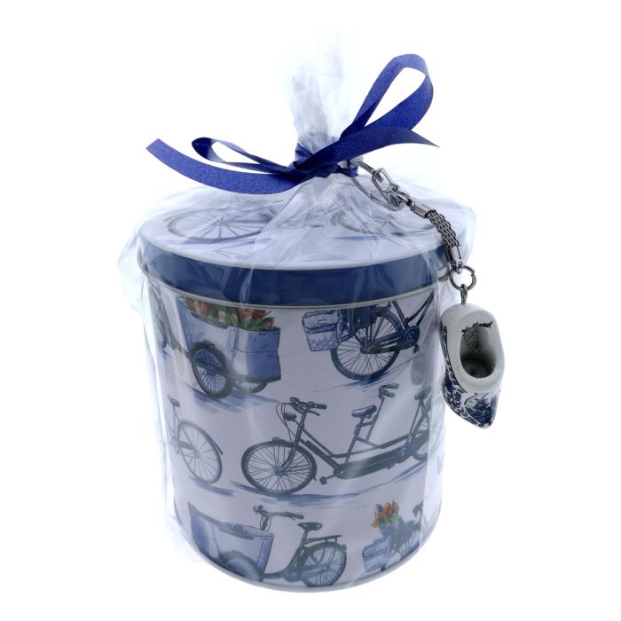 Stroopwafels in blik "Fiets", Groot, cadeau