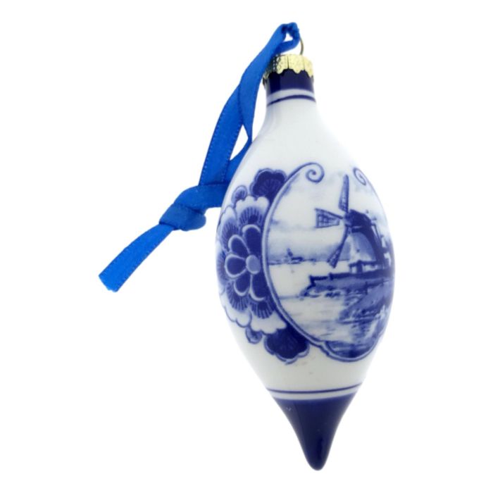Christmas bauble Icicle landscape blue