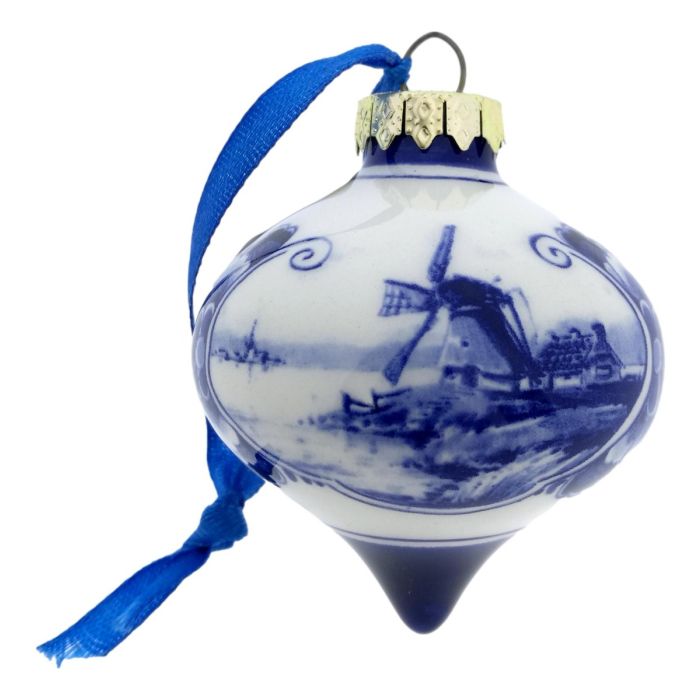Christmas Bauble Landscape Blue