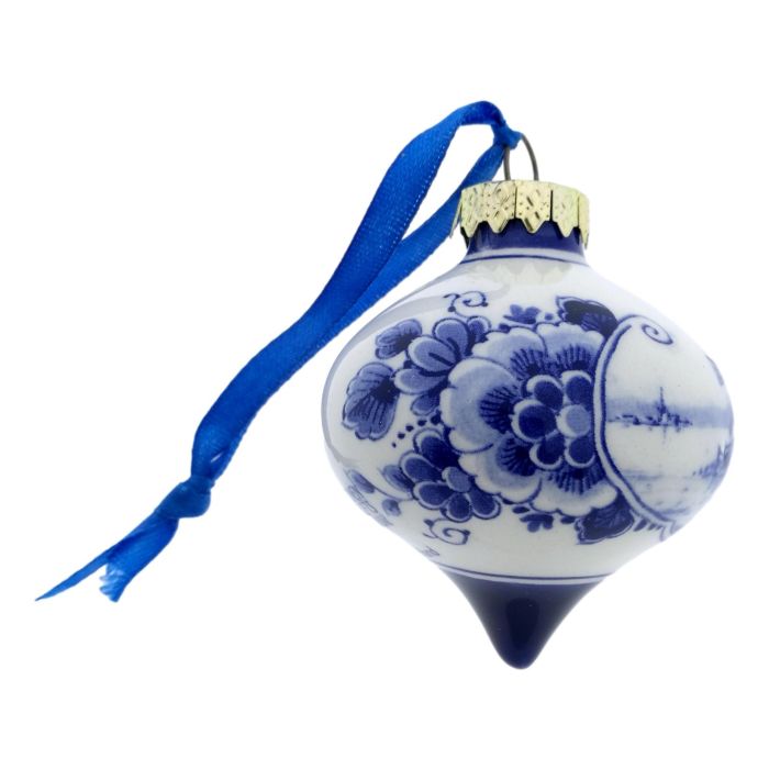 Christmas Bauble Landscape Blue