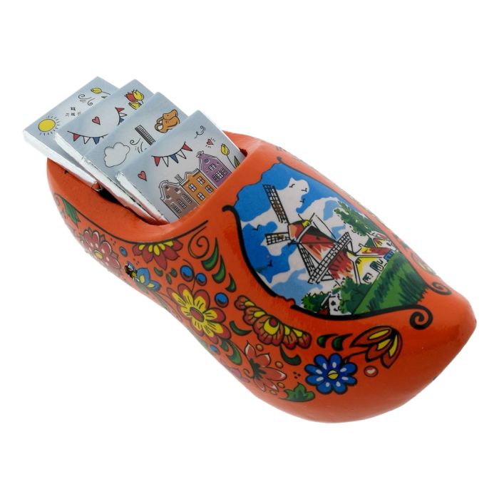 Oranje Cadeau Klomp gevuld met chocolade