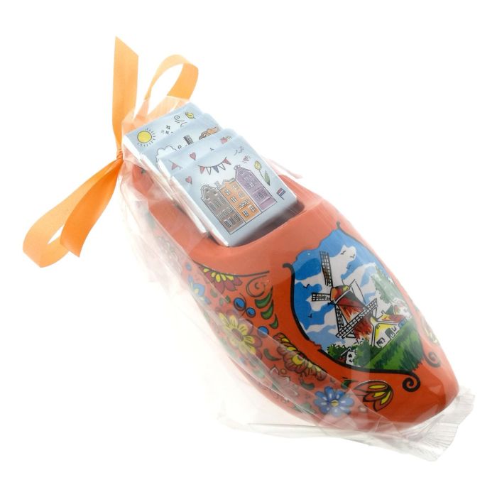 Oranje Cadeau Klomp gevuld met chocolade
