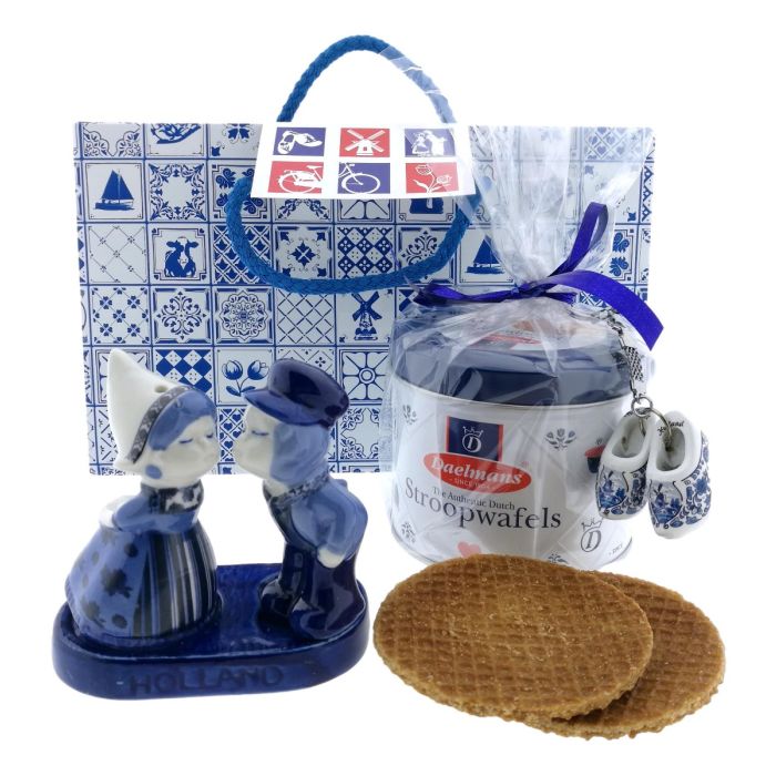 Stroopwafel Geschenk "Kussend Paar"