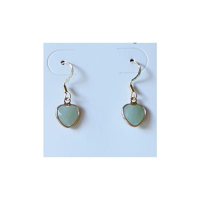 Earrings small Aventurine hearts