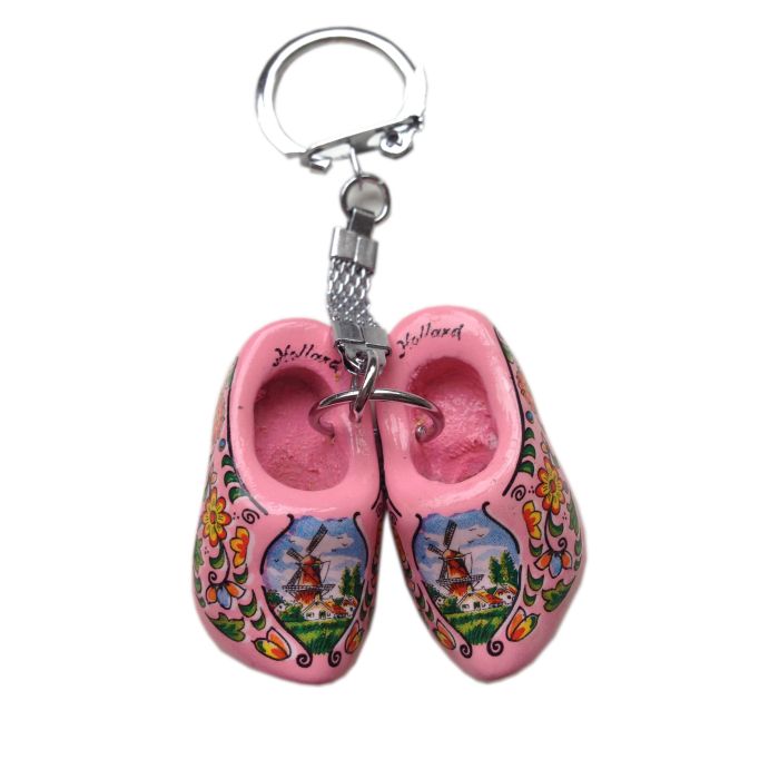 Sleutelhanger 2 Roze klompjes