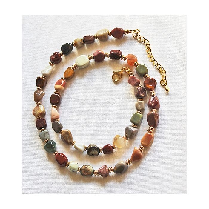 Alashan Agaat beaded necklace