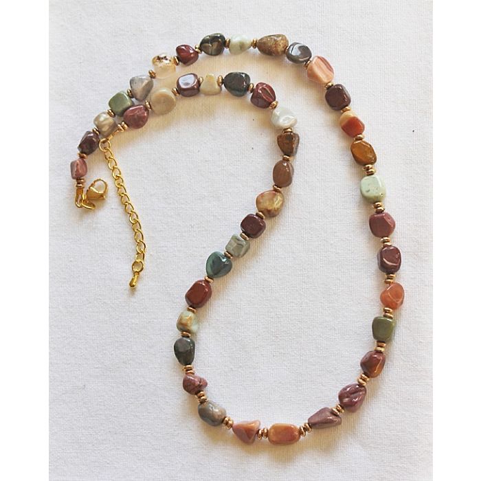 Alashan Agaat beaded necklace