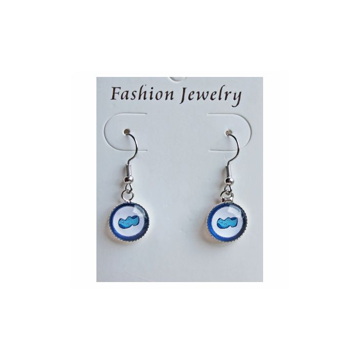 Oorbellen klompje delftsblauw 