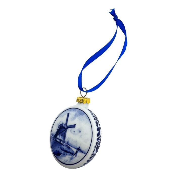 Flat Windmill Christmas Bauble 6 cm