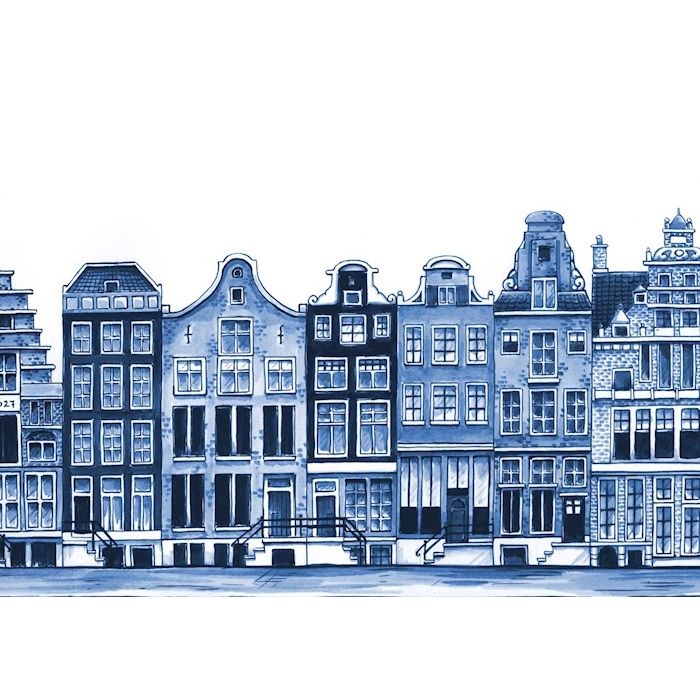 Postcard Canal Houses