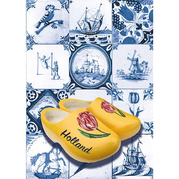 Postcard Tiles with Clogs 