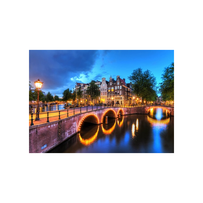3D Ansichtkaart Amsterdam Keizersgracht/Leidsegracht