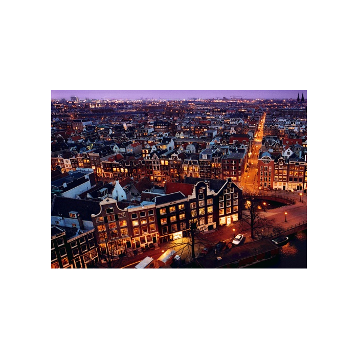 3D Ansichtkaart Amsterdam van Boven