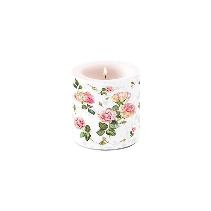 Kaars "Rosie White'  - Klein, 8 cm
