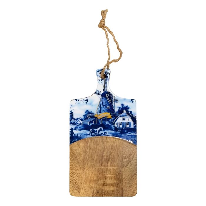 Cheese board Windmills Delft Blue