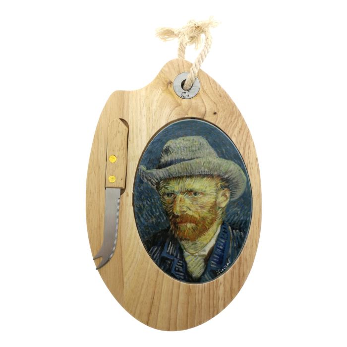 Kaasplank met mes "Van Gogh Zelfportret"