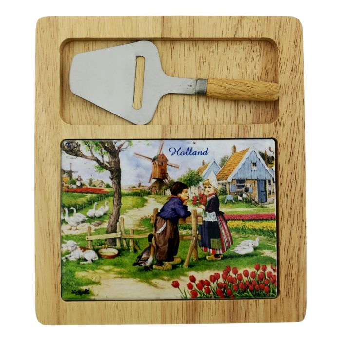 Kaasplank met tegel Hollandse Kinderen 3