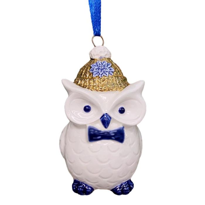 Christmas decoration "Christmas owl with hat"