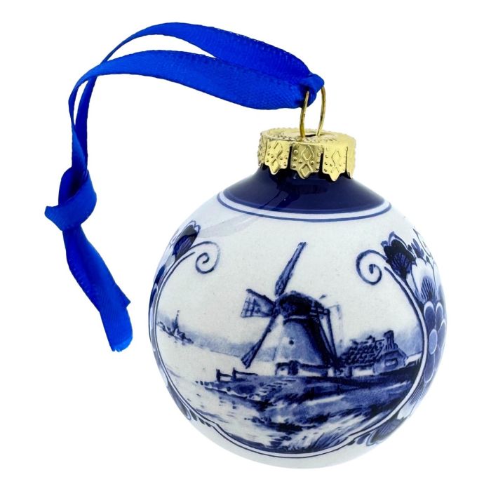 Blue Landscape Christmas Ornament 5 cm