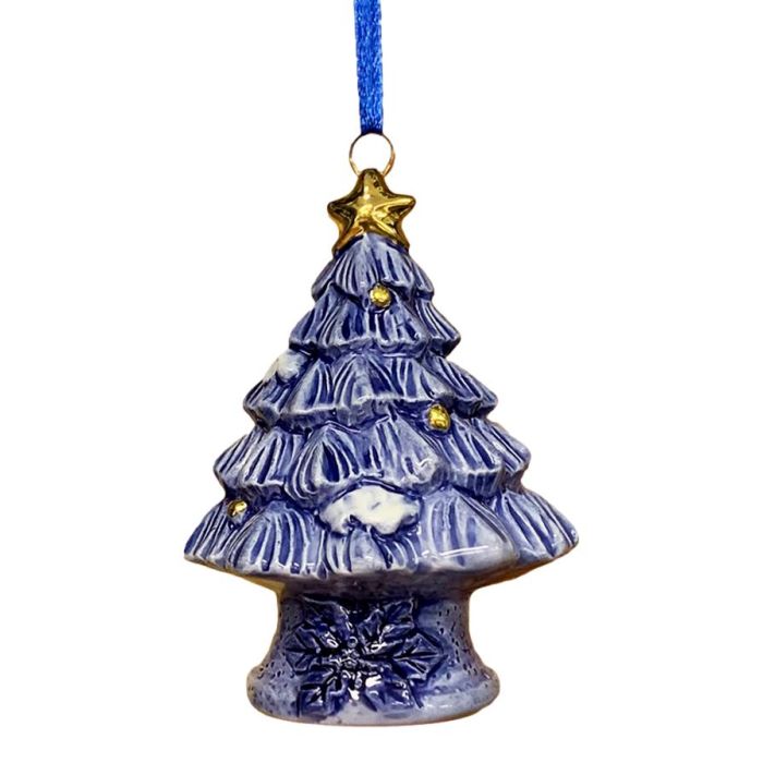 Christmas pendant "Christmas tree with gold star"