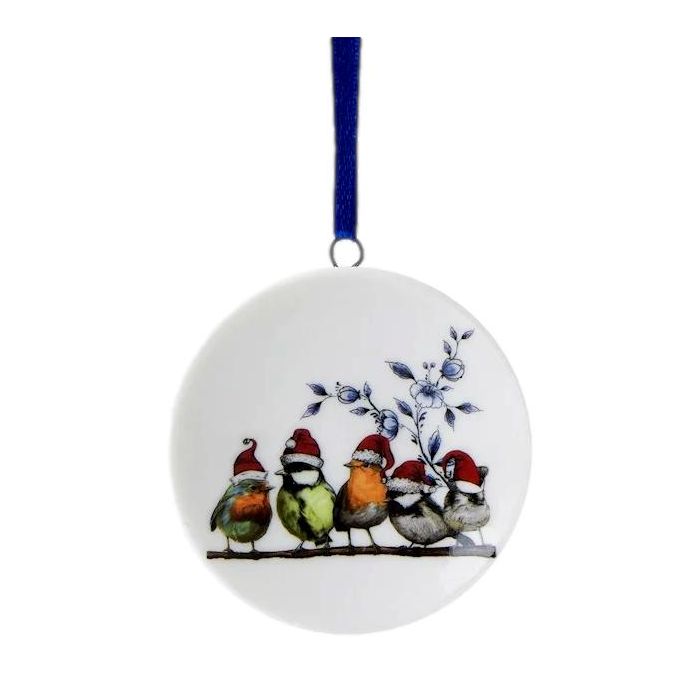 Kerstornament Bosvogels, 6 cm