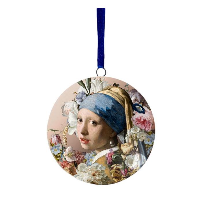 Christmas ornament Girl with a Pearl Earring, 6 cm