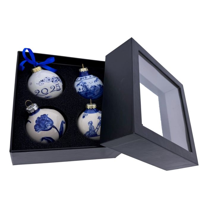 Grote 2026 Luxe Kerstballen Set van 4 in Cadeauverpakking