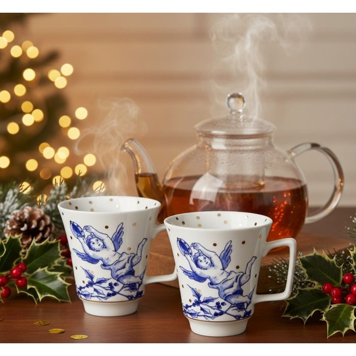 Tea Mug Christmas Angel Set of 2