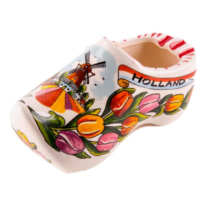 Klomppaar keramiek Tulpenprint 15 cm 