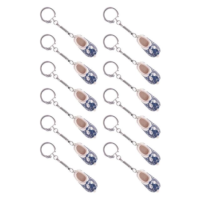 Sleutelhanger 1 DB keramisch klompje, 12 stuks
