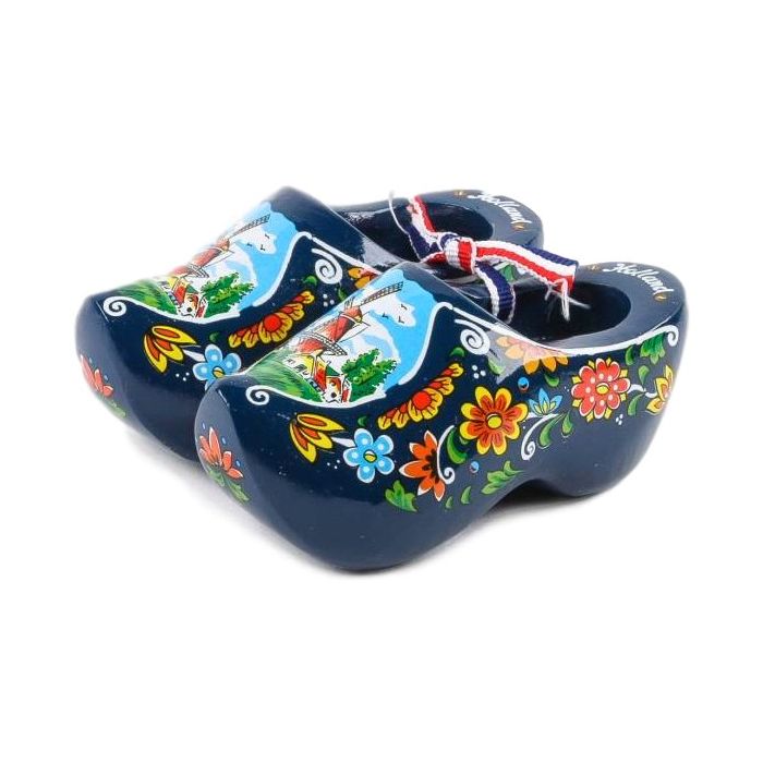 Set wooden clogs 8 cm, Blue