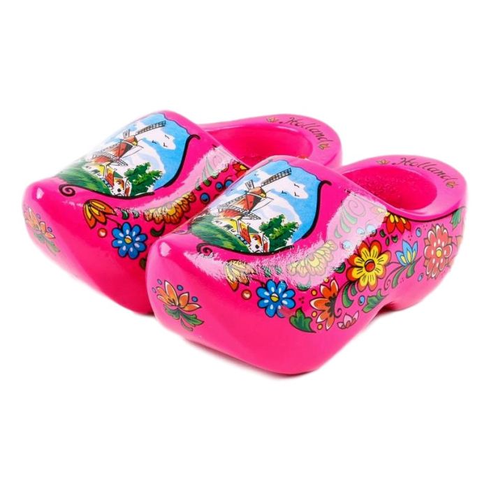 Set houten klompjes 14cm, Cyclaam