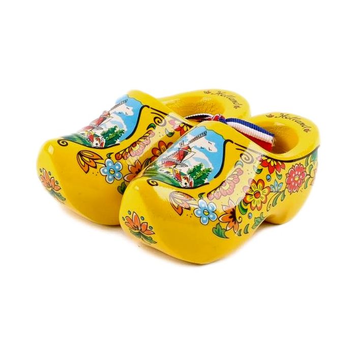 Set wooden clogs 8 cm, Yellow