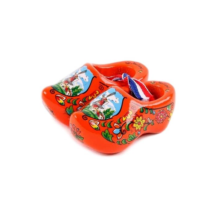 Set wooden clogs 8 cm, Orange