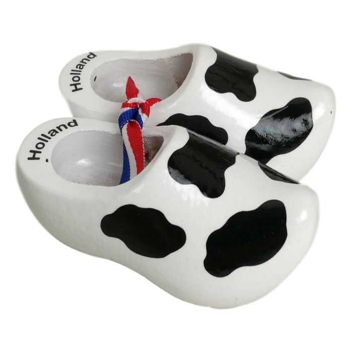 Wooden Cow Clogs, 8 cm 