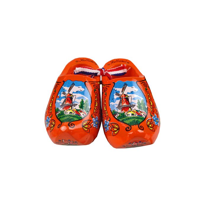 Set houten klompjes 10cm, oranje