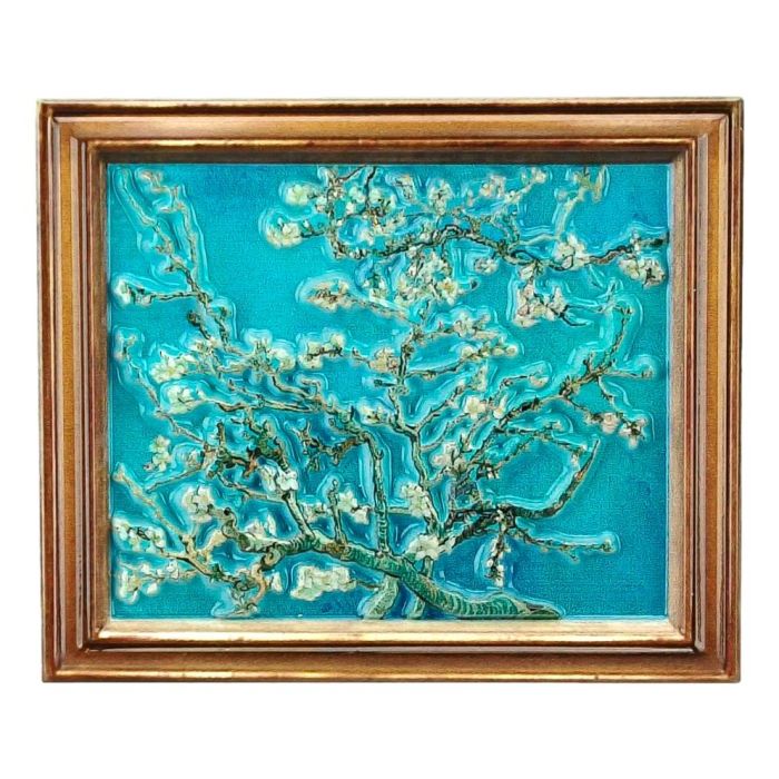 Magnet 'van Gogh' - almond blossom - stone