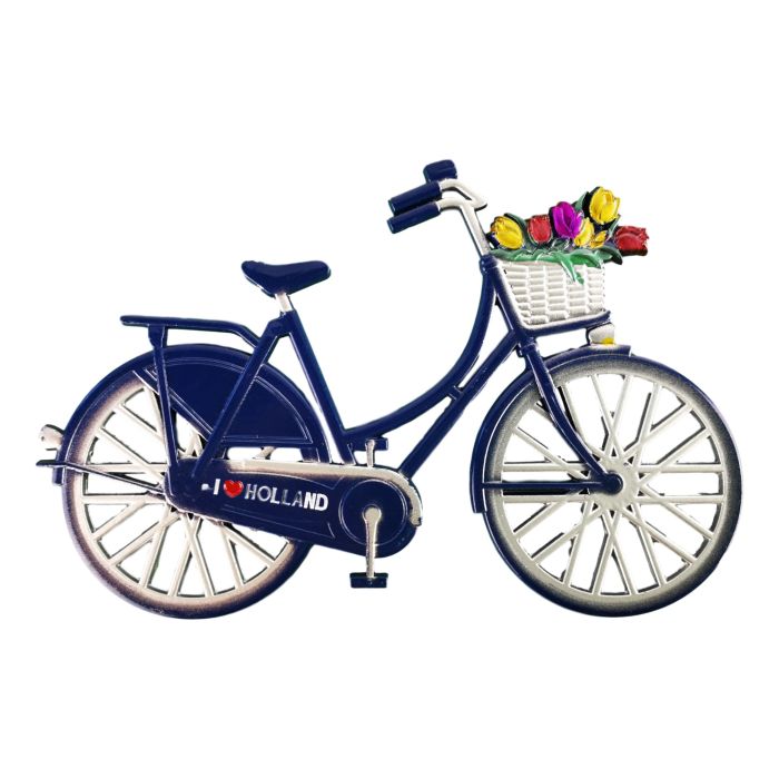 Fridge magnet "Bike Blue - I Love Holland"