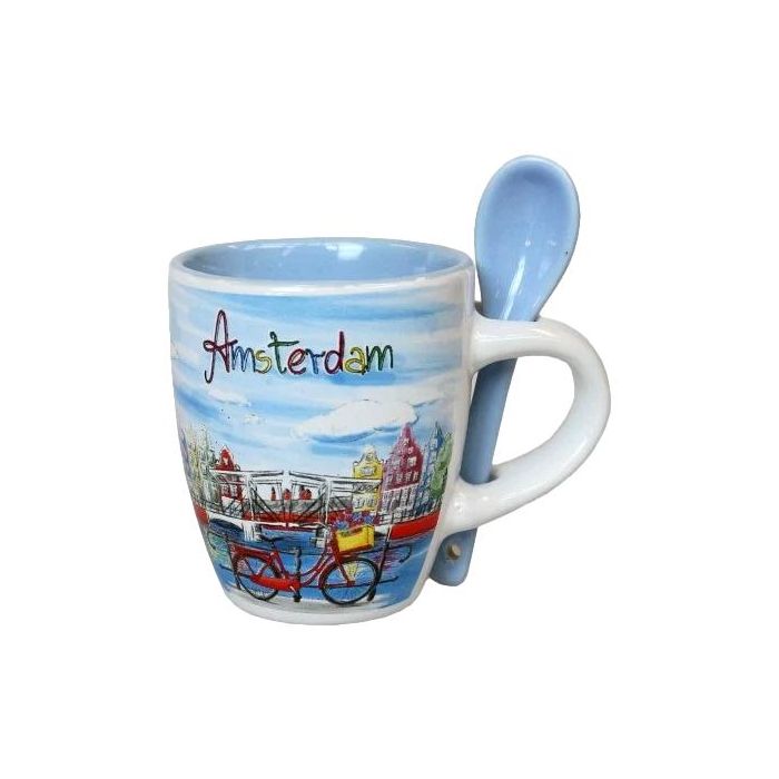 Espresso Mokje Amsterdam met Lepel 