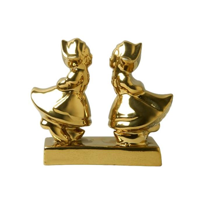 Kussend Paar Vrouw-Vrouw - Goud, 8 cm 