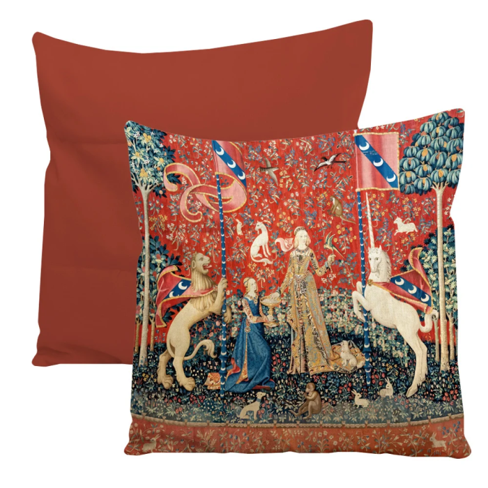 Kussenhoes Dame met de Eenhoorn 45x45 cm