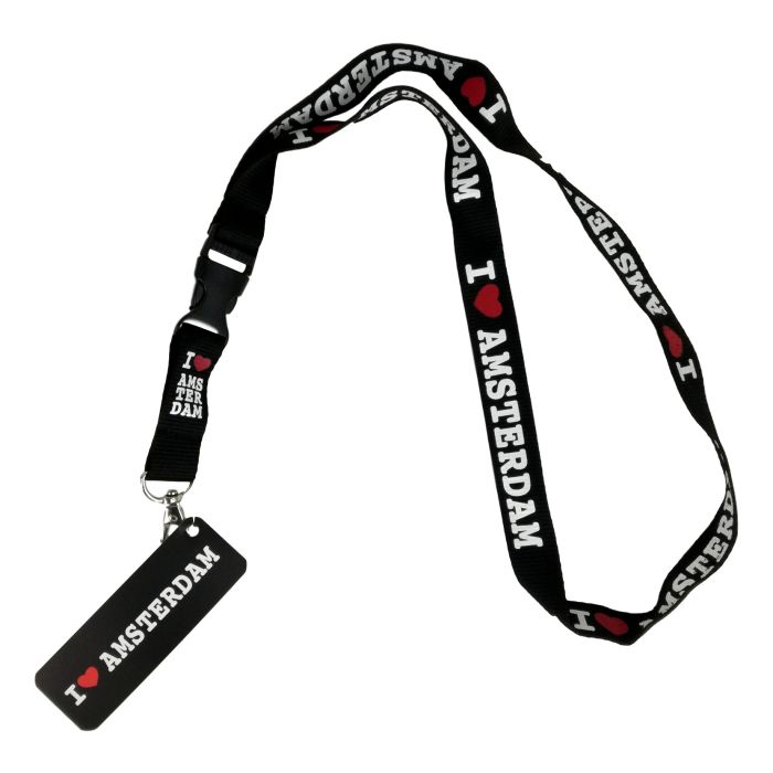 Lanyard/Sleutelkoord I Love Amsterdam