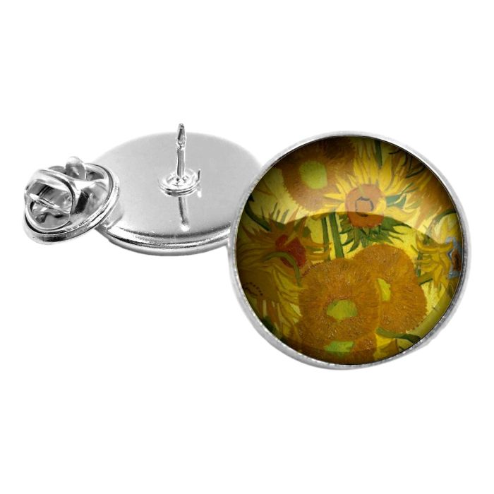 Lapel Pin Glas Van Gogh Zonnebloemen