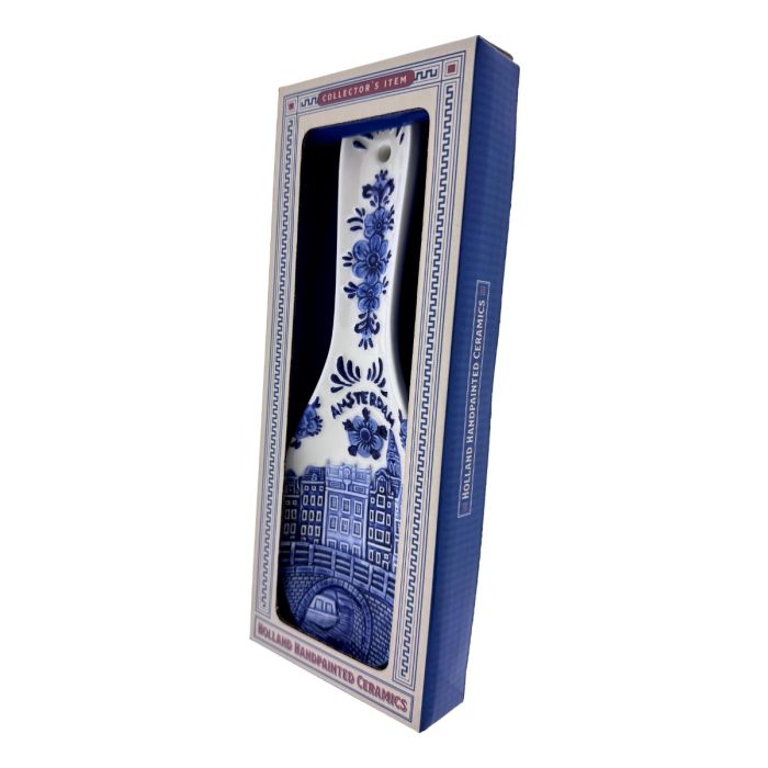 Lepelhouder Amsterdam in doosje – Delfts Blauw – 22 cm