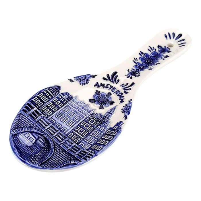 Lepelhouder Amsterdam in doosje – Delfts Blauw – 22 cm
