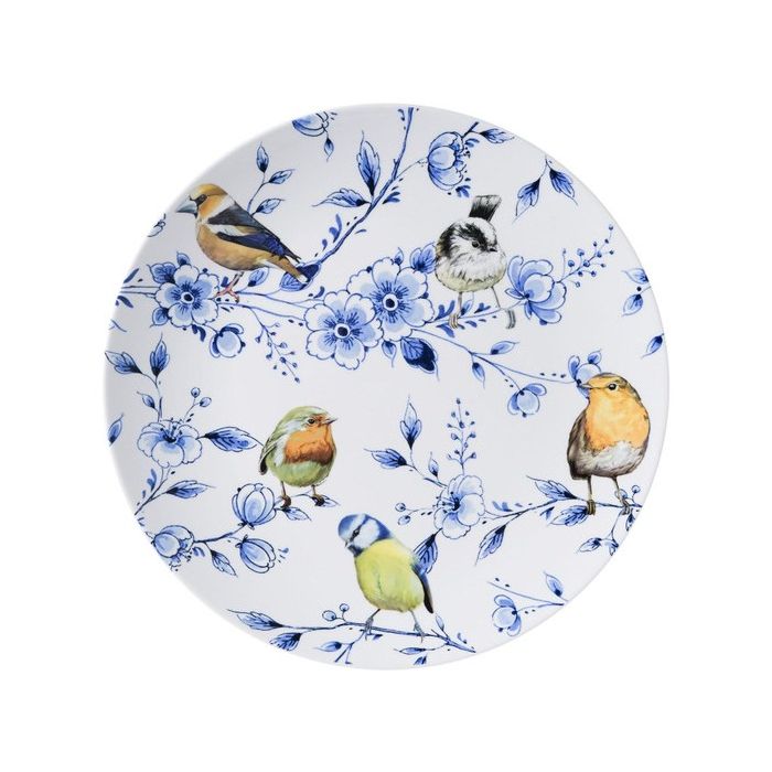 Wall Plate Forest birds with blossom, 31 cm